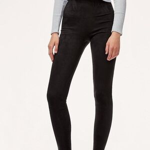 Wilfred Black High-Waisted Faux-Suede Leggings
